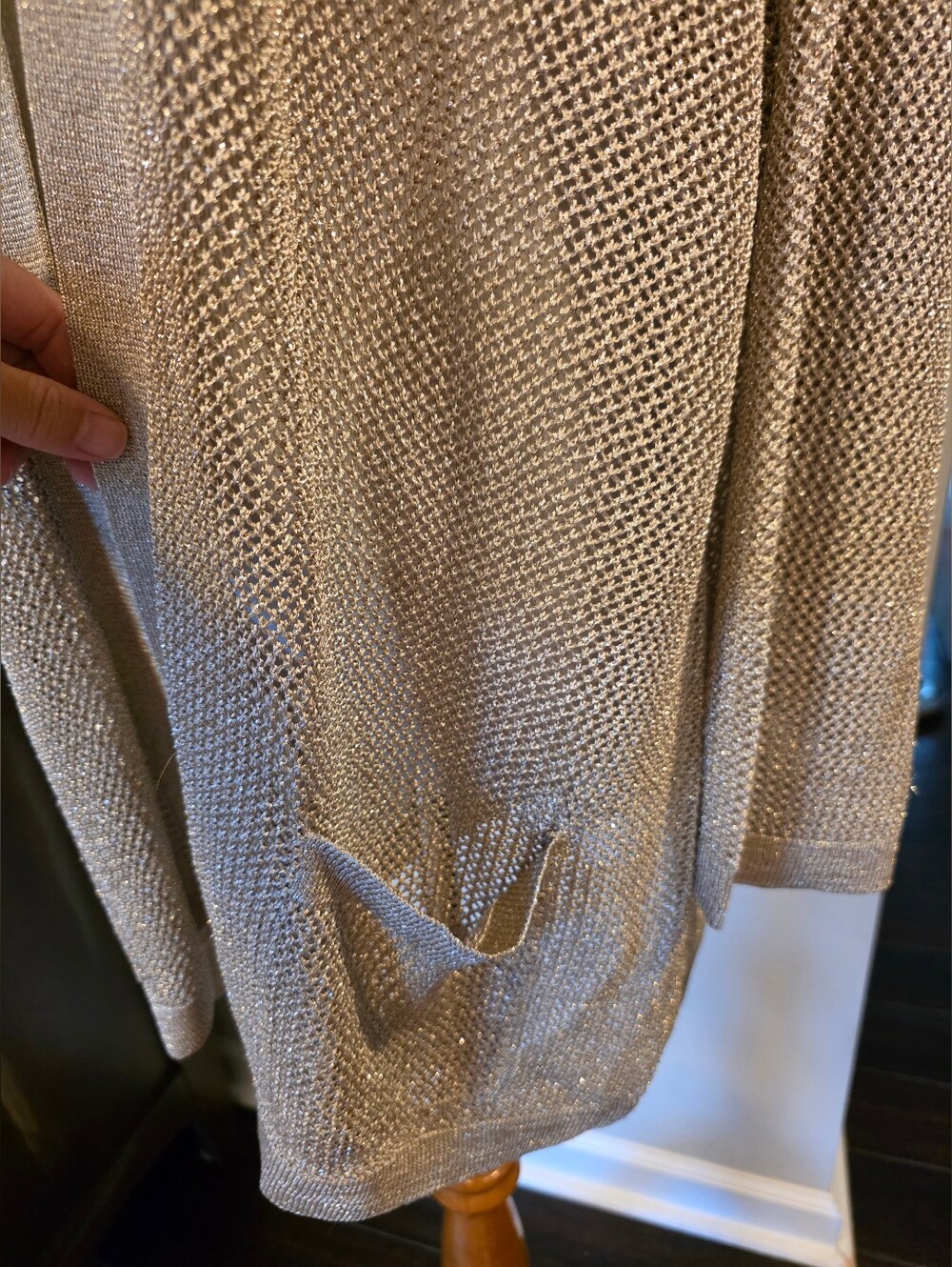 Chico's Travelers Size 3 (XL) RARE Gold Jules Pocket Cardigan Jacket New w/ Tags - Picture 6 of 9